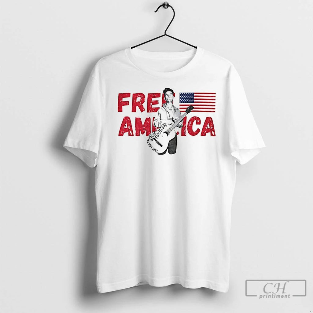 Classic Woody Guthrie Free America This Machine Kills Fascists Anti Fascist