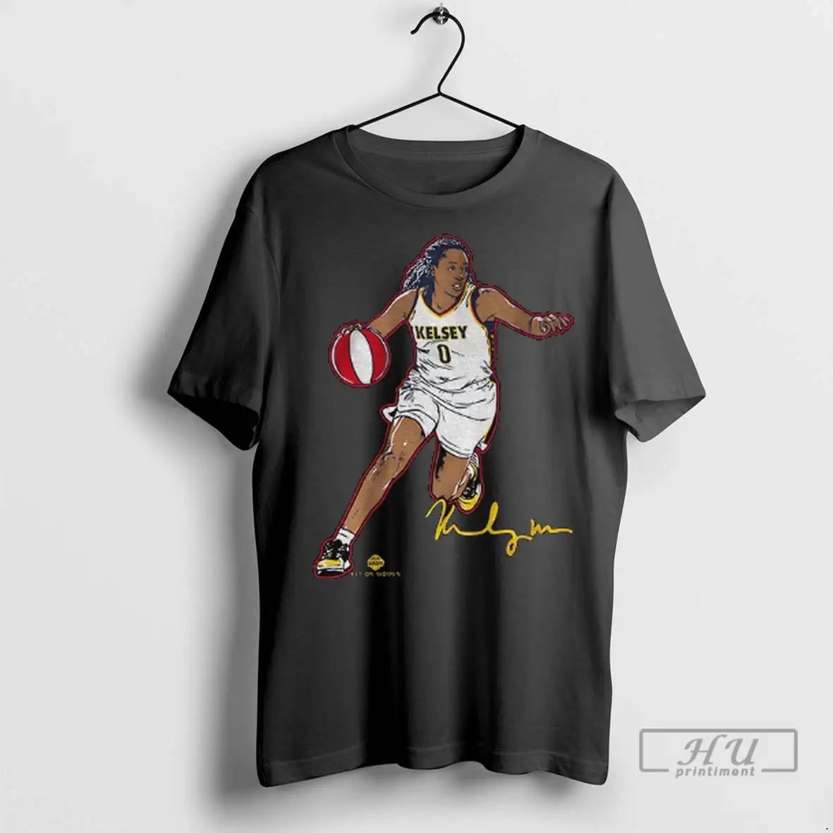 Trending Kelsey Mitchell Superstar Pose Indiana Fever Wnba Basketball Signature T Shirts