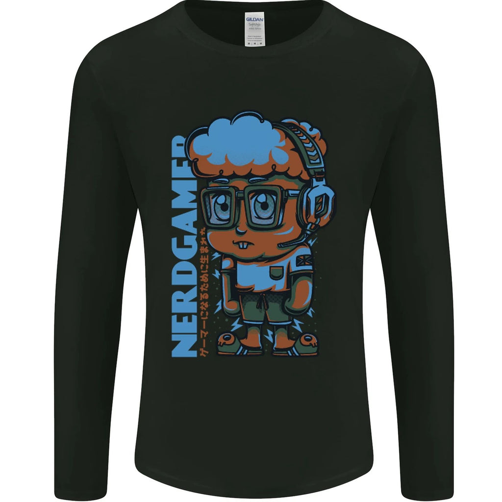 Nerd Funny Gamer Gaming Mens Long Sleeve T-Shirt