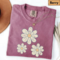 Boho Daisy Comfort Tee Retro Floral Shirt