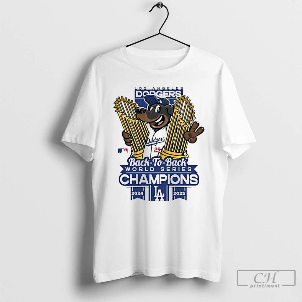 Classic Los Angeles Dodgers Back2back Champs 2024 2025 T Shirts