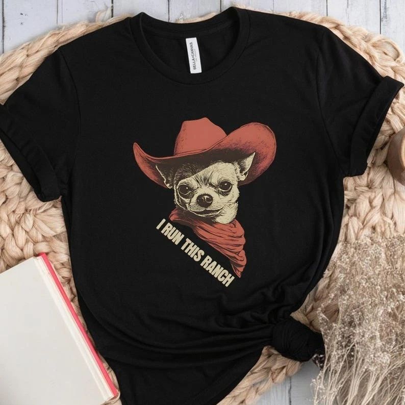 Funny Chihuahua T-Shirt, Cowboy Chihuahua Dog Shirt, Chihuahua Lover Gift