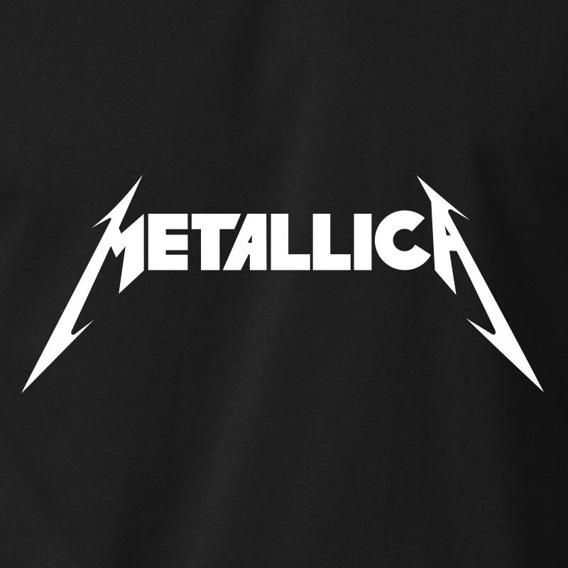METALLICA Logo T-Shirt Classic Logo Hard Metal Rock Concert James Hetfield Tee
