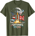 Artemis II 2026 American Rocket Launch to The Moon Landing T-Shirt