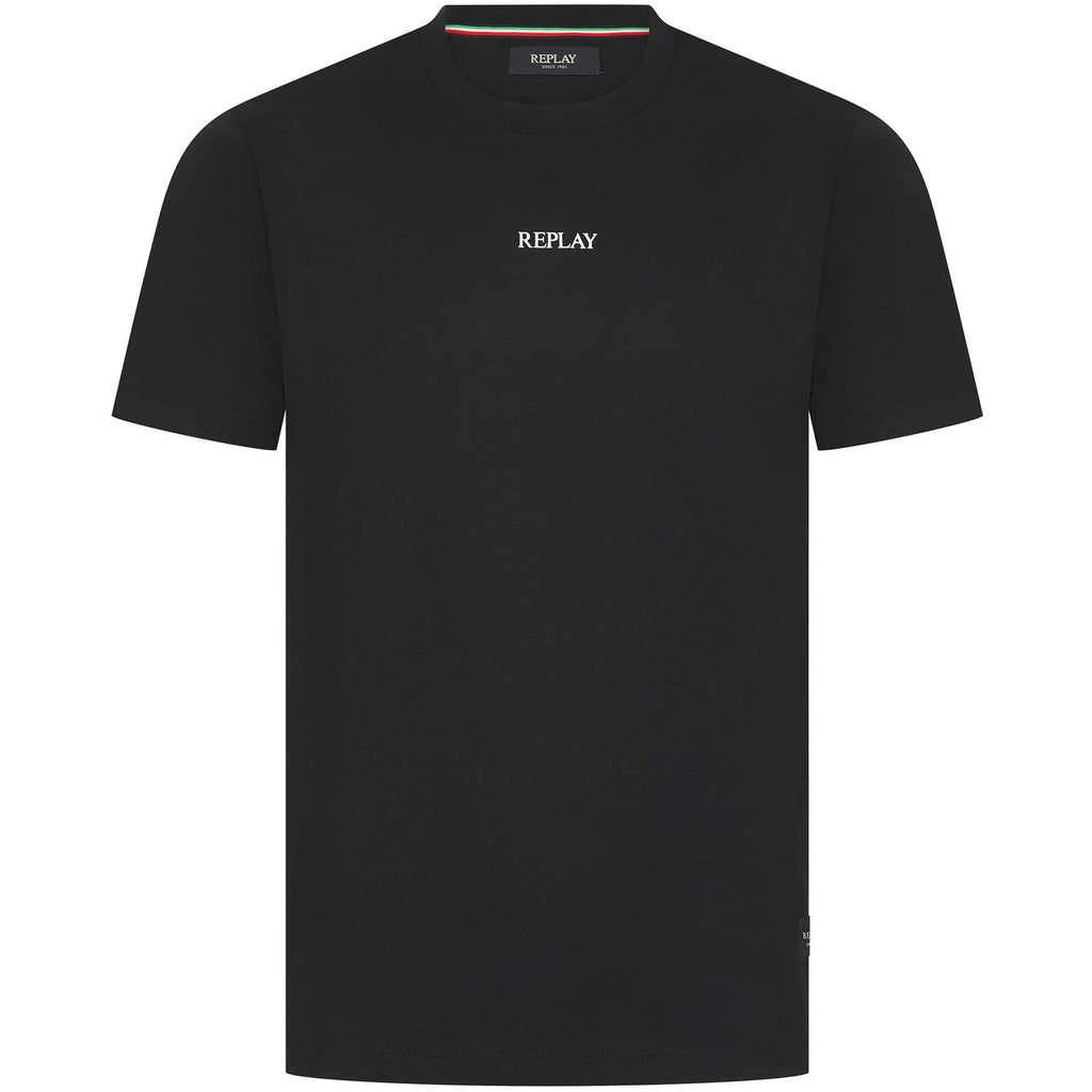Replay Printed Logo T-Shirt | Black | S, M, L, XL, XXL, 3XL