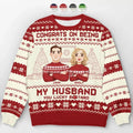 Congrats On Being My Husband - Couple Personalized Custom Ugly Sweatshirt - Unisex Wool Jumper - Christmas Gift For Husband, Wife, Couple