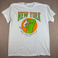 Lyle Lyle Crocodile New York Graphic T-Shirt Mens L White Cartoon Tee
