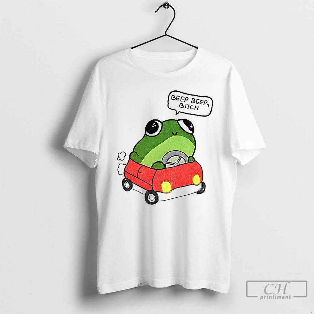 Classic Frog Driving Beep Beep Bitch Meme T Shirts