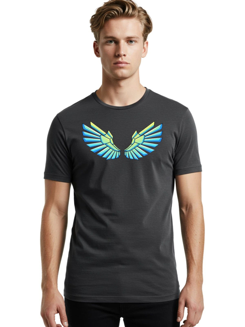 Crystal-Wings-5 Mens Graphic Tee, 100% Cotton, Casual Summer Wear