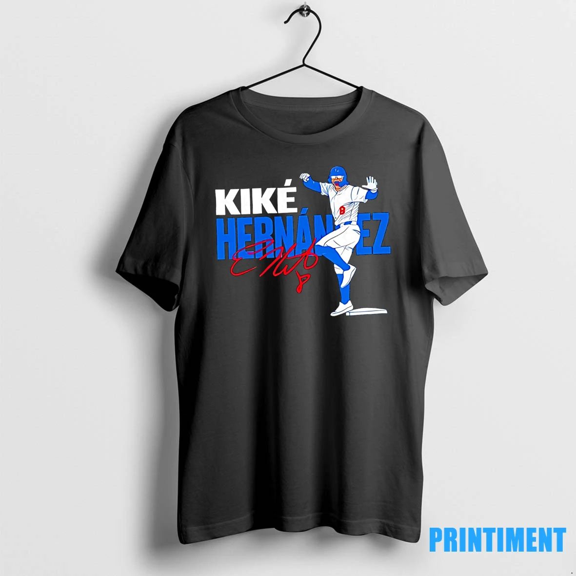 Nice Kike Hernandez Los Angeles Dodgers Baseball Signature Tshirts Sweater