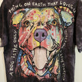 2014 Mountain 3D Tees Pitbull T Shirt Tie Dye Gray Dean Russo Artwork Unisex L