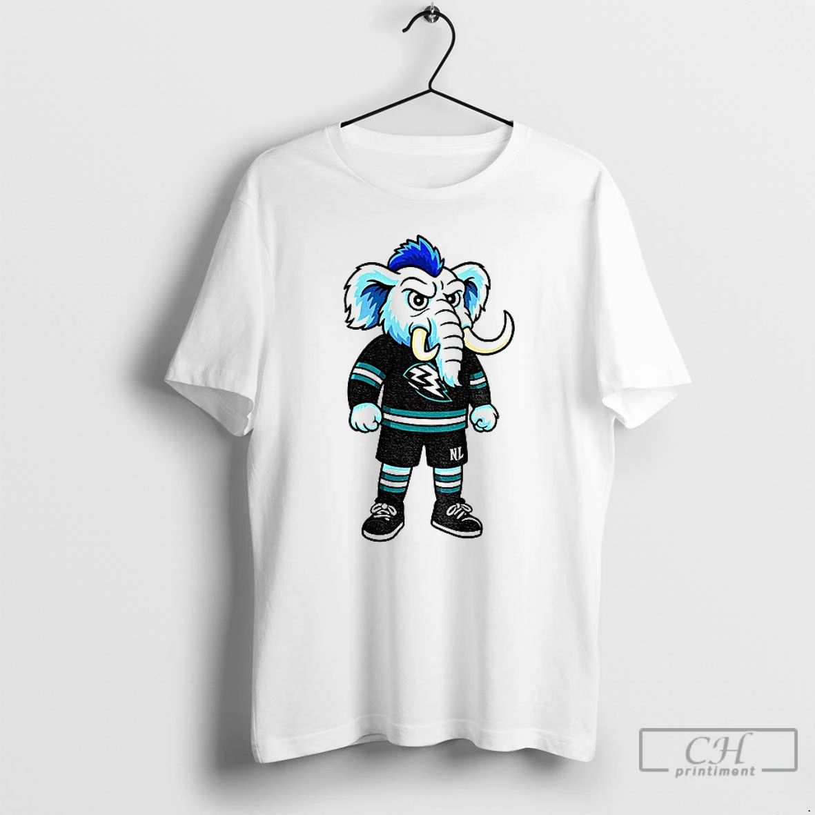 Classic Tusky The Utah Mammoth Mascot Cartoon Nhl T Shirts
