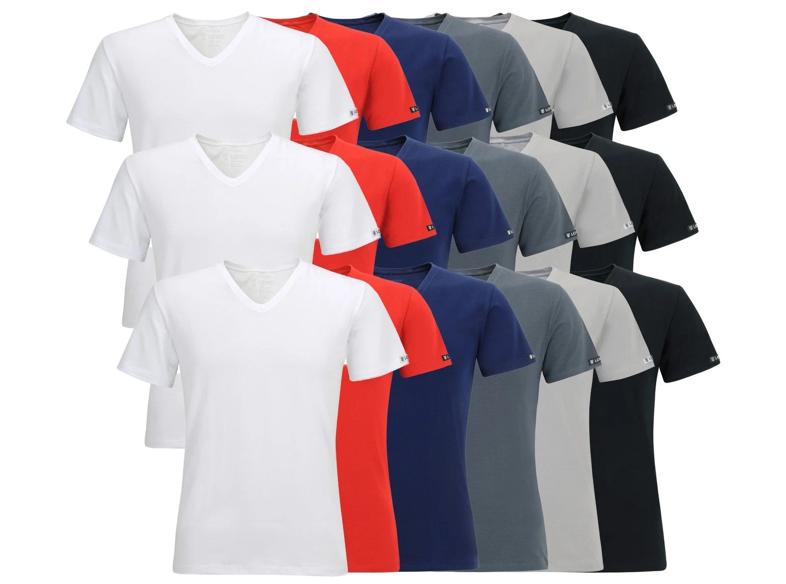 3 Pack Men's T-Shirt LORD V-Neck, Undershirt V-Neck, Slim Fit