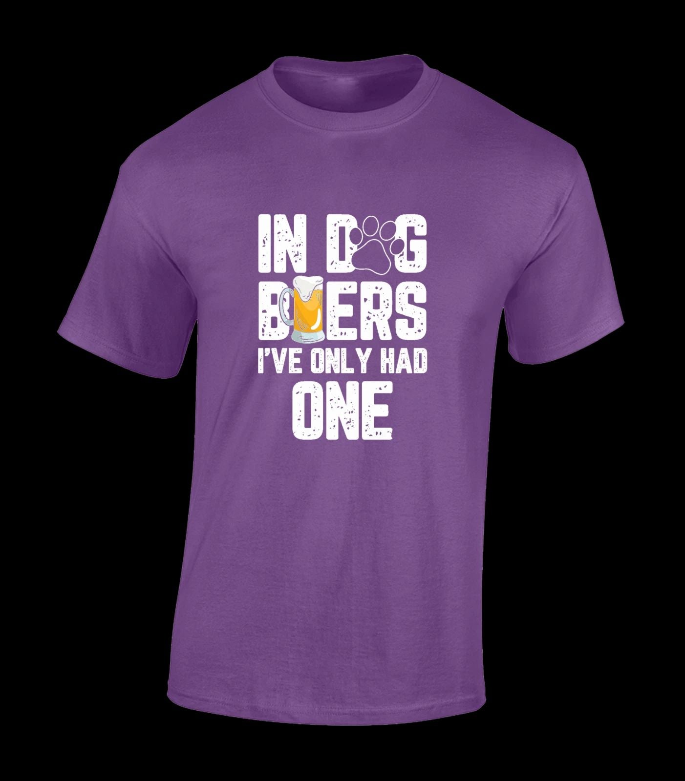 IN DOG BEERS I'VE HAD ONE MENS T SHIRT FUNNY JOKE ANIMAL LOVER DRINKING GIFT TOP