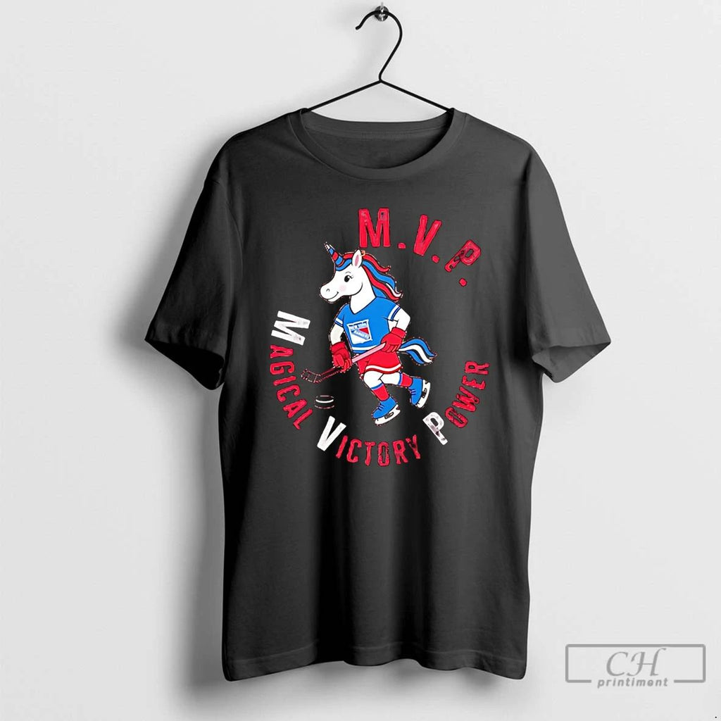 Classic Unicorn Mvp Magical Victory Power New York Rangers T Shirts