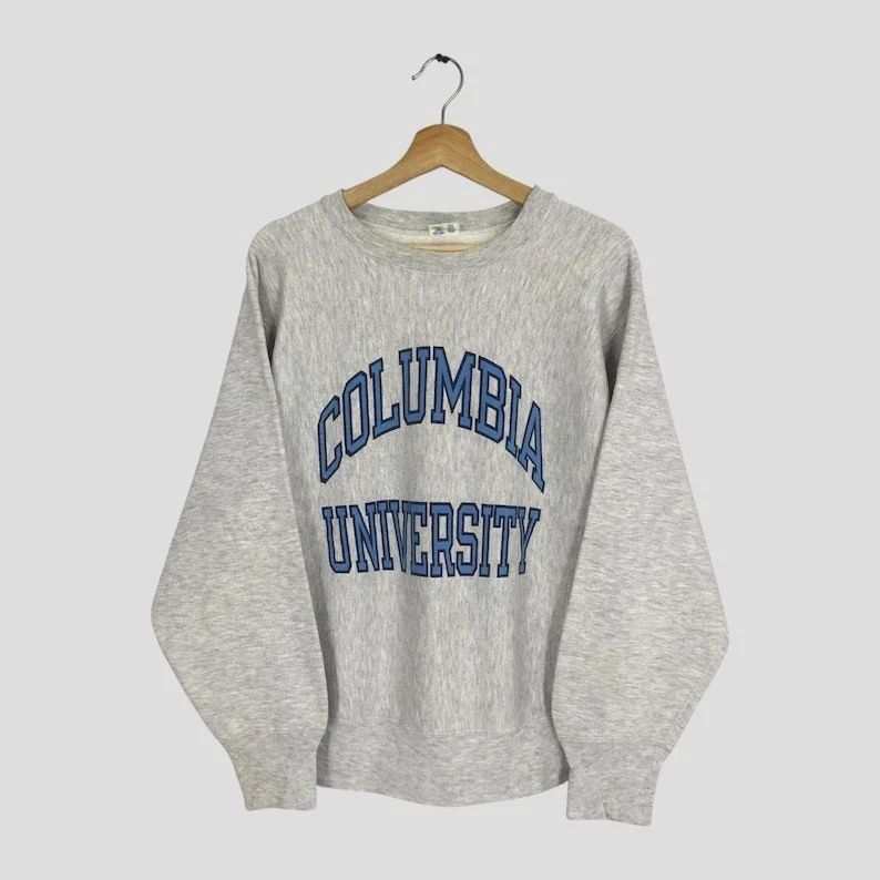 Vintage 90s Columbia University Grey Sweatshirt T-Shirt, Sweatshirt & Hoodie