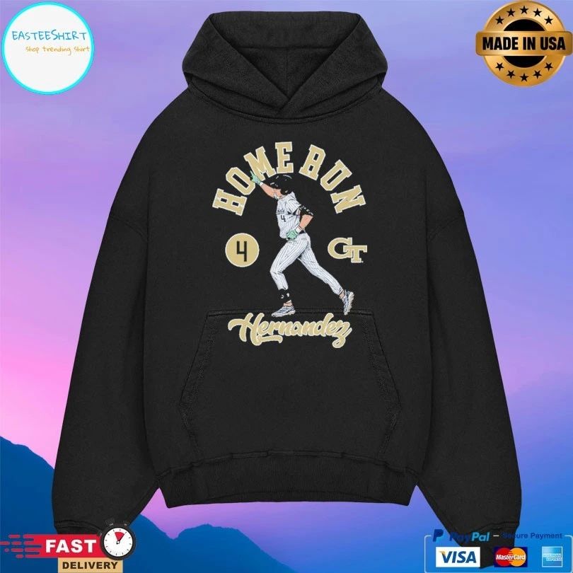 Georgia Tech Home Run Alex Hernandez Baseball T-shirt