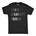 Mens Funny T Shirts Vision Creativity Passion Sarcastic Hidden Message Graphic