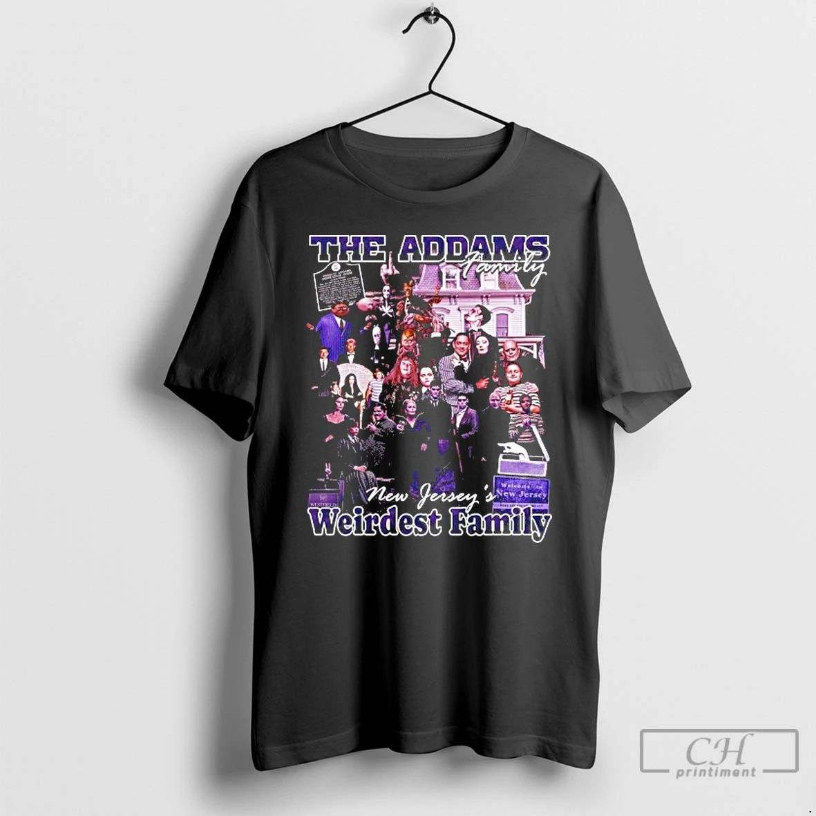 Classic The Addams Family New Jerseys Weirdest Family T Shirts