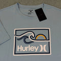 Hurley Men's Sea Waves Graphic Tee Short Sleeve Mystic Blue Size Medium Surf NWT