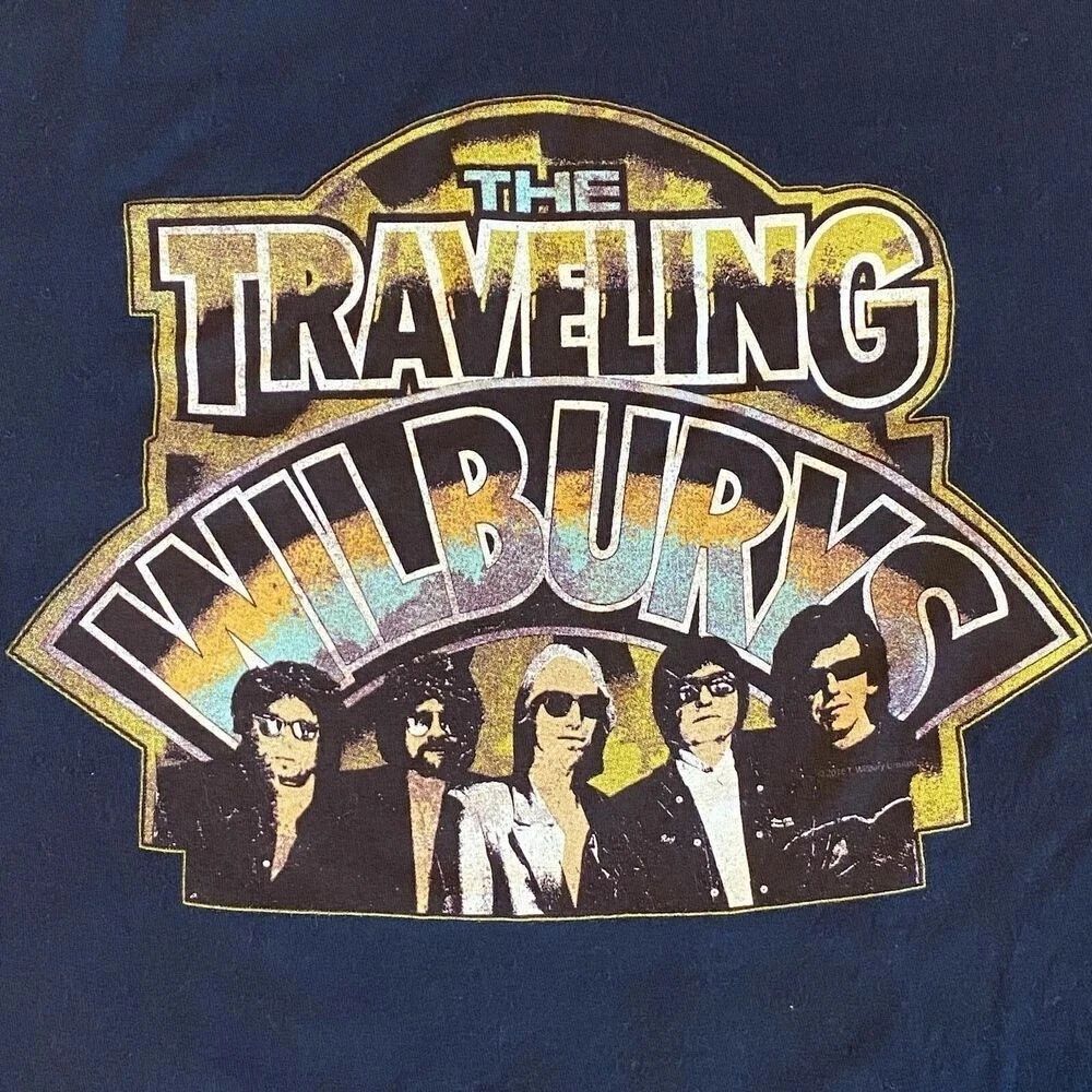 The Traveling Wilburys Band Country Music Navy T-Shirt Gift Fans BL1646