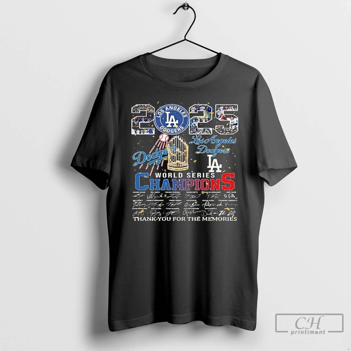Premium Los Angeles Dodgers 2025 World Series Champions Thank You For The Memories Signatures Long