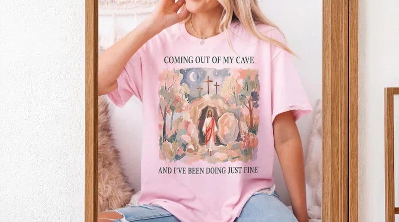 Funny Jesus Easter Shirt Christian Humor Resurrection Graphic Tee