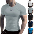 Men Slim Fit Crew Neck T Shirt Muscle Top Gym Short Sleeve Plain Sports Tee