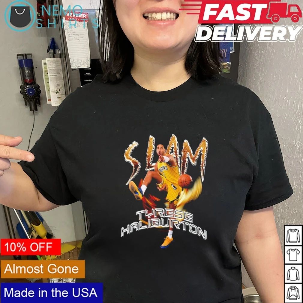 Tyrese Haliburton Indiana Slam Magazine Cover shirt