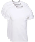 Mens T-Shirts BOSS White 3 Pack Short Sleeve With Logo - Size M