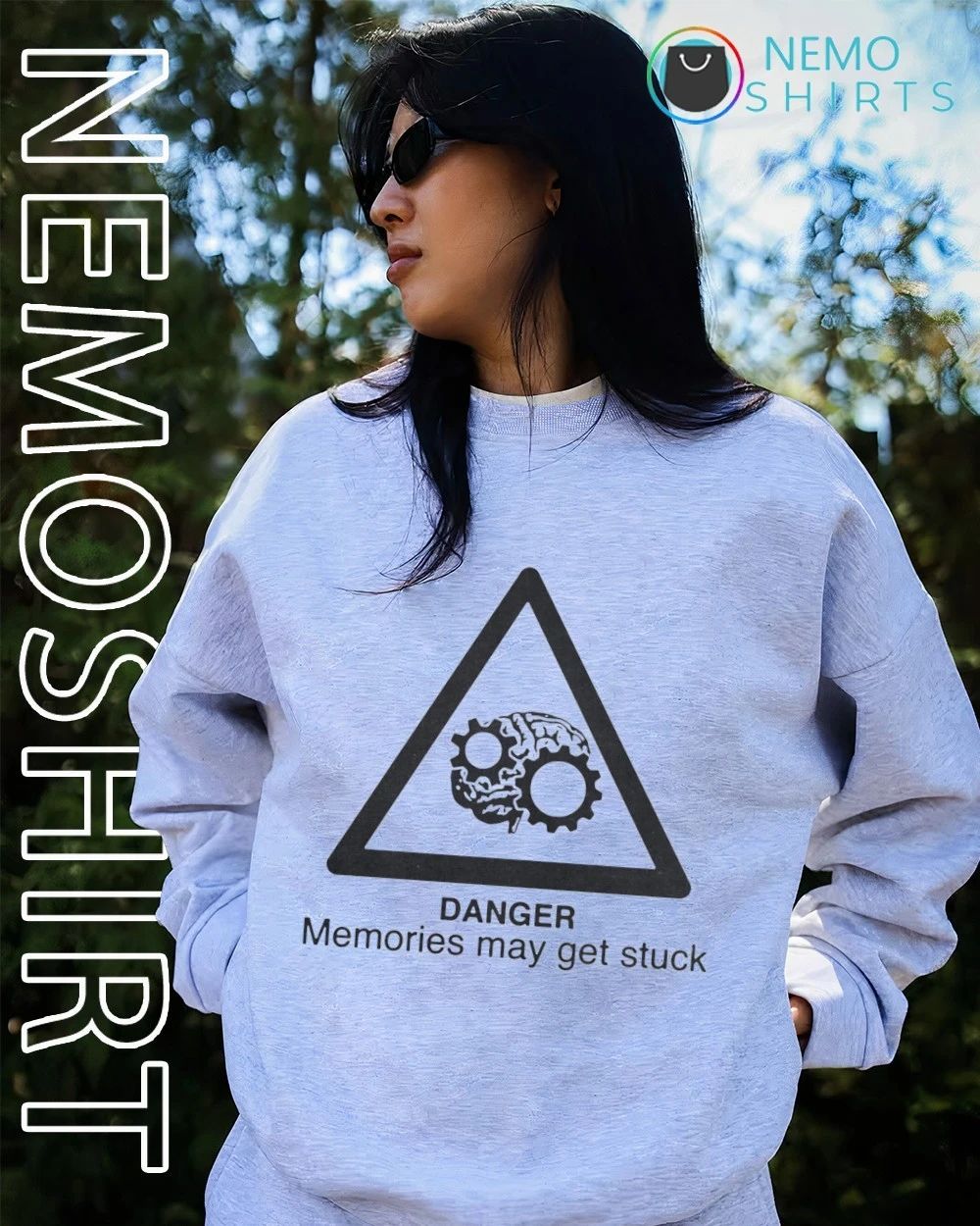 Danger Memories May Get Stuck Brain Gears shirt