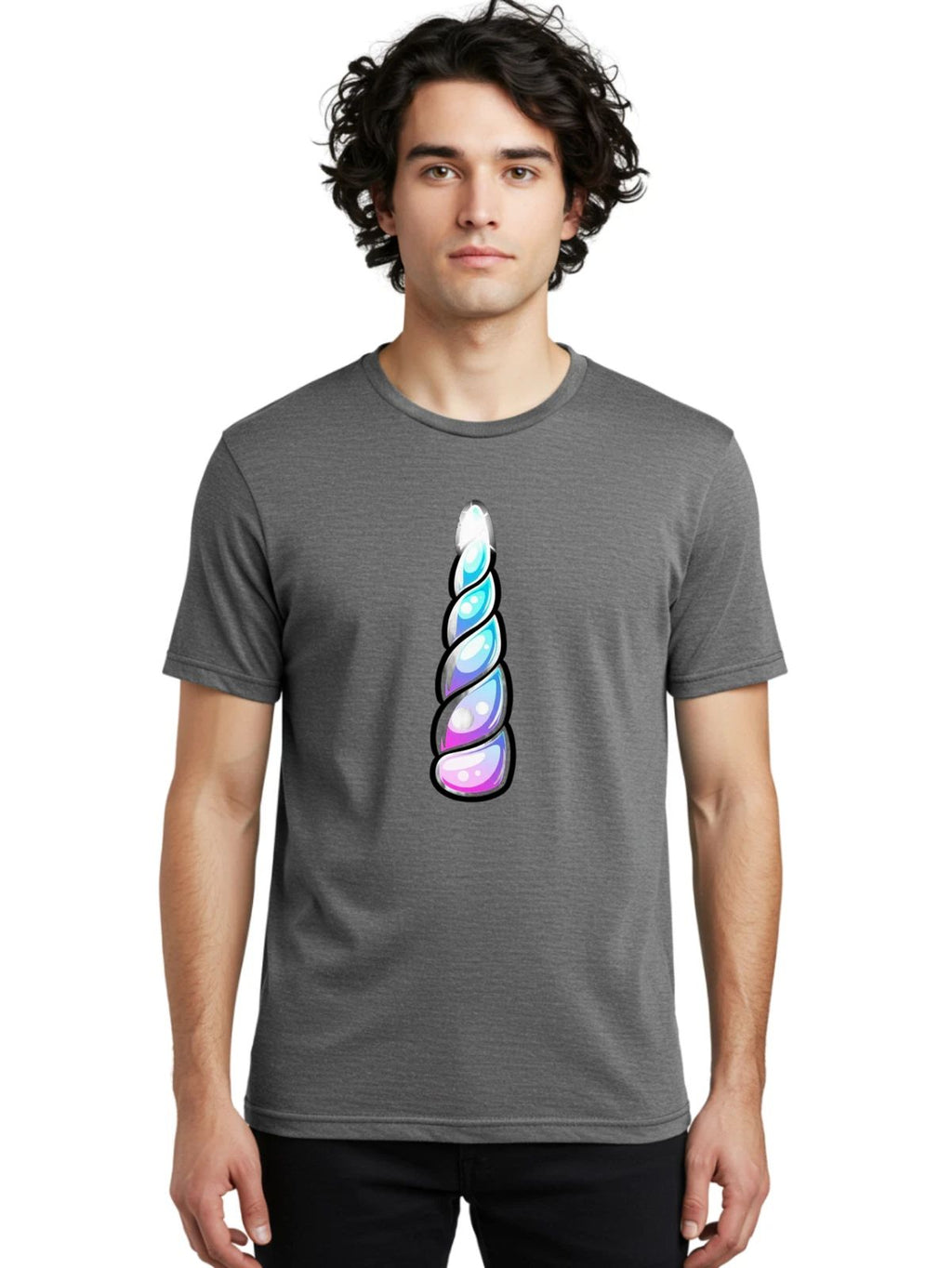 Twisted-Horn-1 Mens Graphic Tee, 100% Cotton, Casual Summer Wear