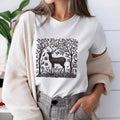 Deer Linocut Print Boho Woodland Comfort Tee
