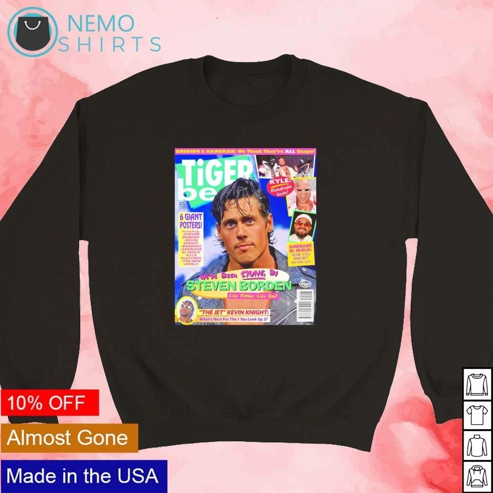 Steven Borden Tiger Beat Magazine Cover Featuring Kevin Knight and Andrade El Idolo shirt