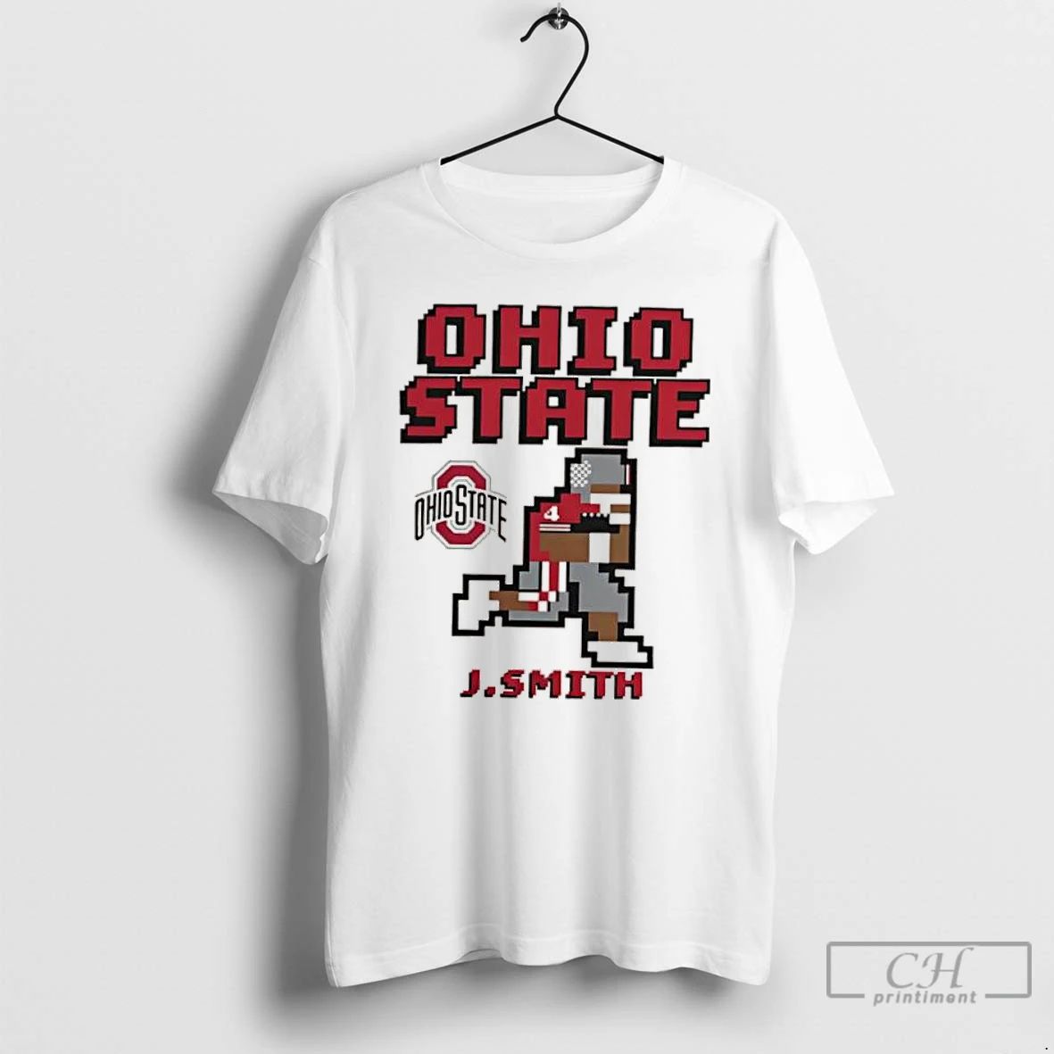 Classic Ohio State Jeremiah Smith No 4 Retro Baller Buckeyes Football T Shirts