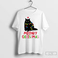 Premium Black Cat Meowy Christmas T Shirts