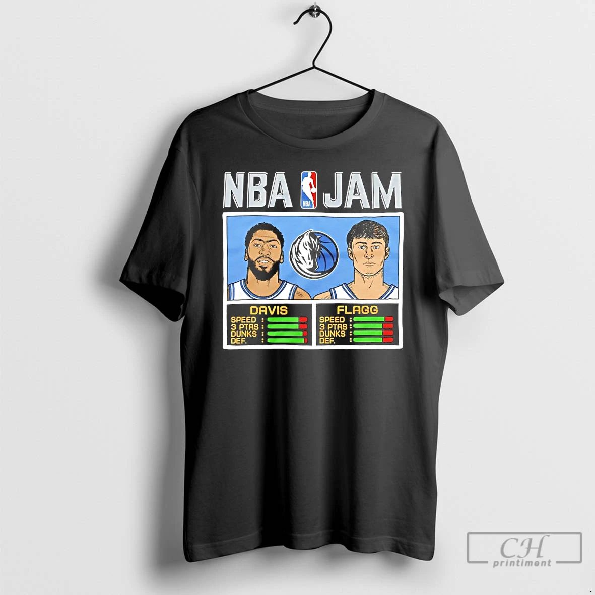 Classic Nba Jam Dallas Mavericks Davis And Flagg T Shirts