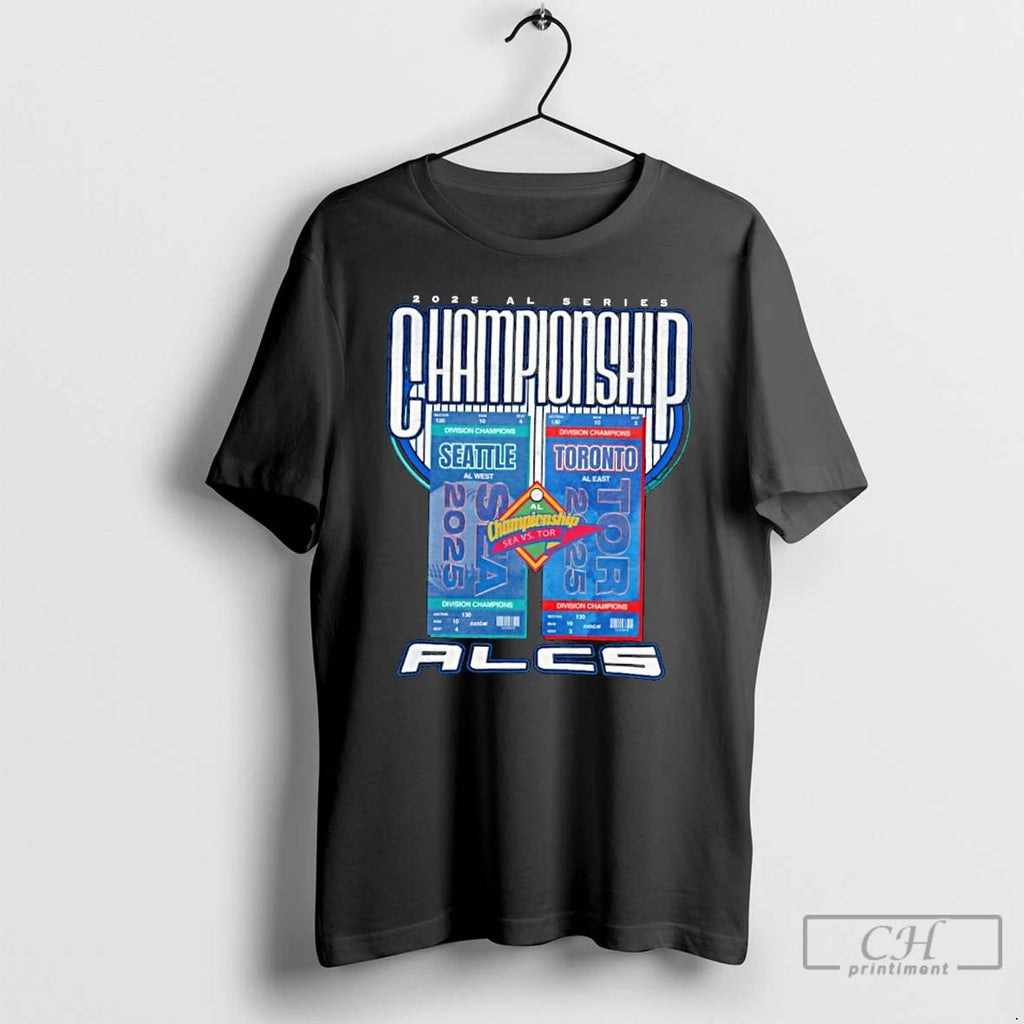 Classic Seattle Mariners Vs Toronto Blue Jays 2025 Al Series Championship Alcs Matchup T Shirts