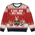 A Girl And Her Dogs - Personalized Unisex Ugly Sweater