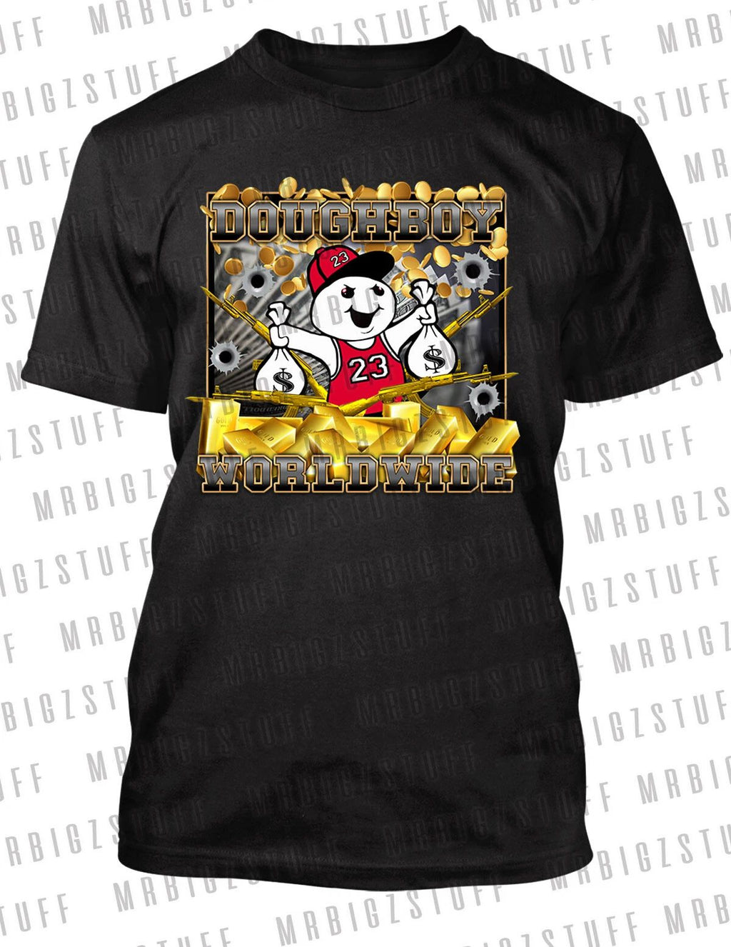 El Chapo Doughboy Worldwide Graphic Tee Shirt Pro Club Shaka Big Tall Small T