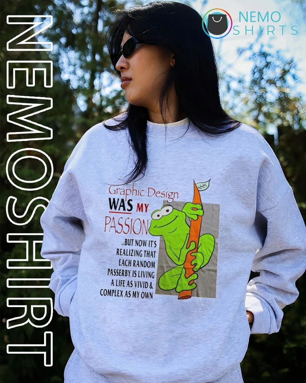 Frog Graphic Design Was My Passion shirt