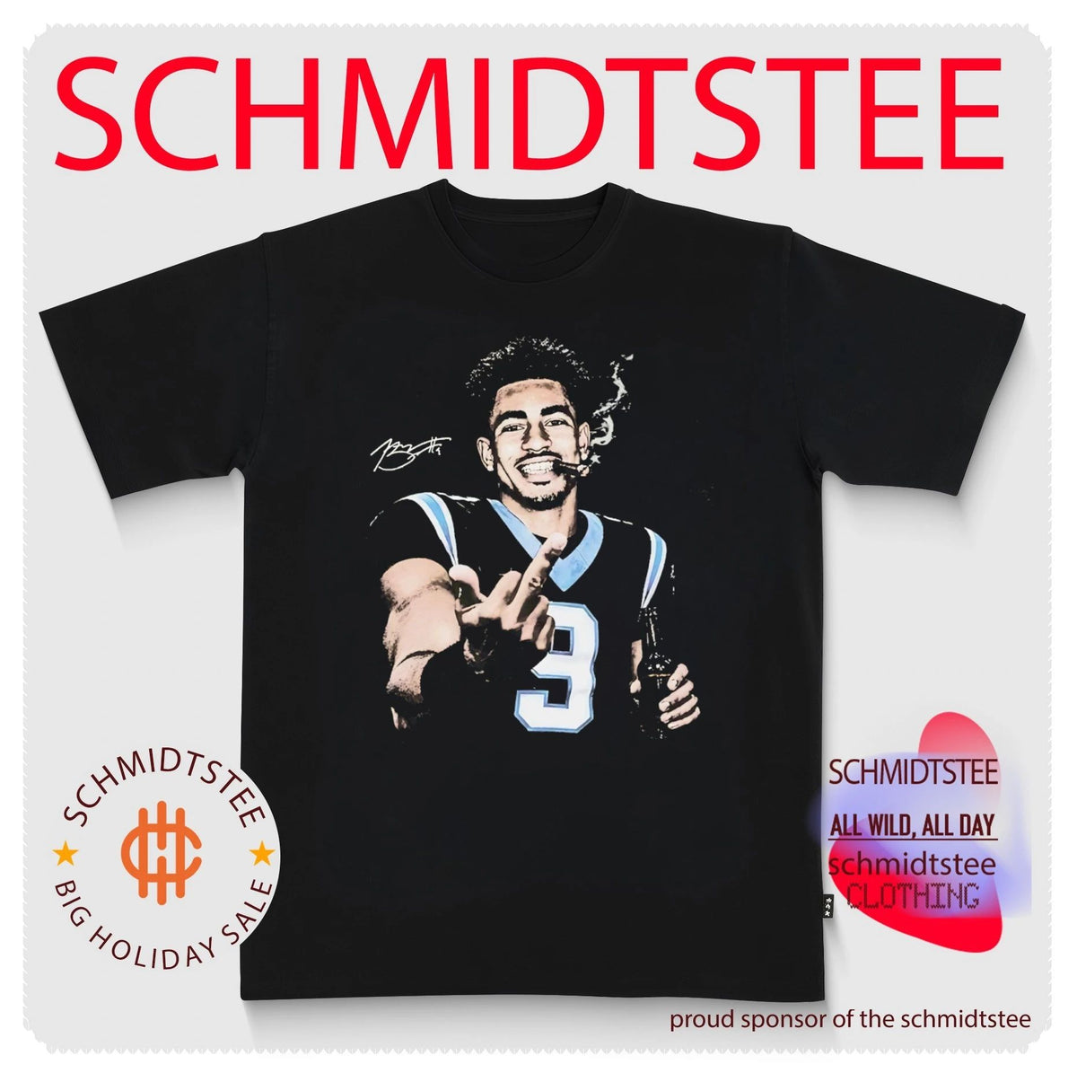 North Carolina Tar Heels Melkart Abou Jaoude middle finger smoking and beer signature shirt
