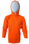 DRI-FIT Hoodie Long Sleeve T-Shirts, UPF 50+ Sun Protection Hooded SAFETY ORANGE