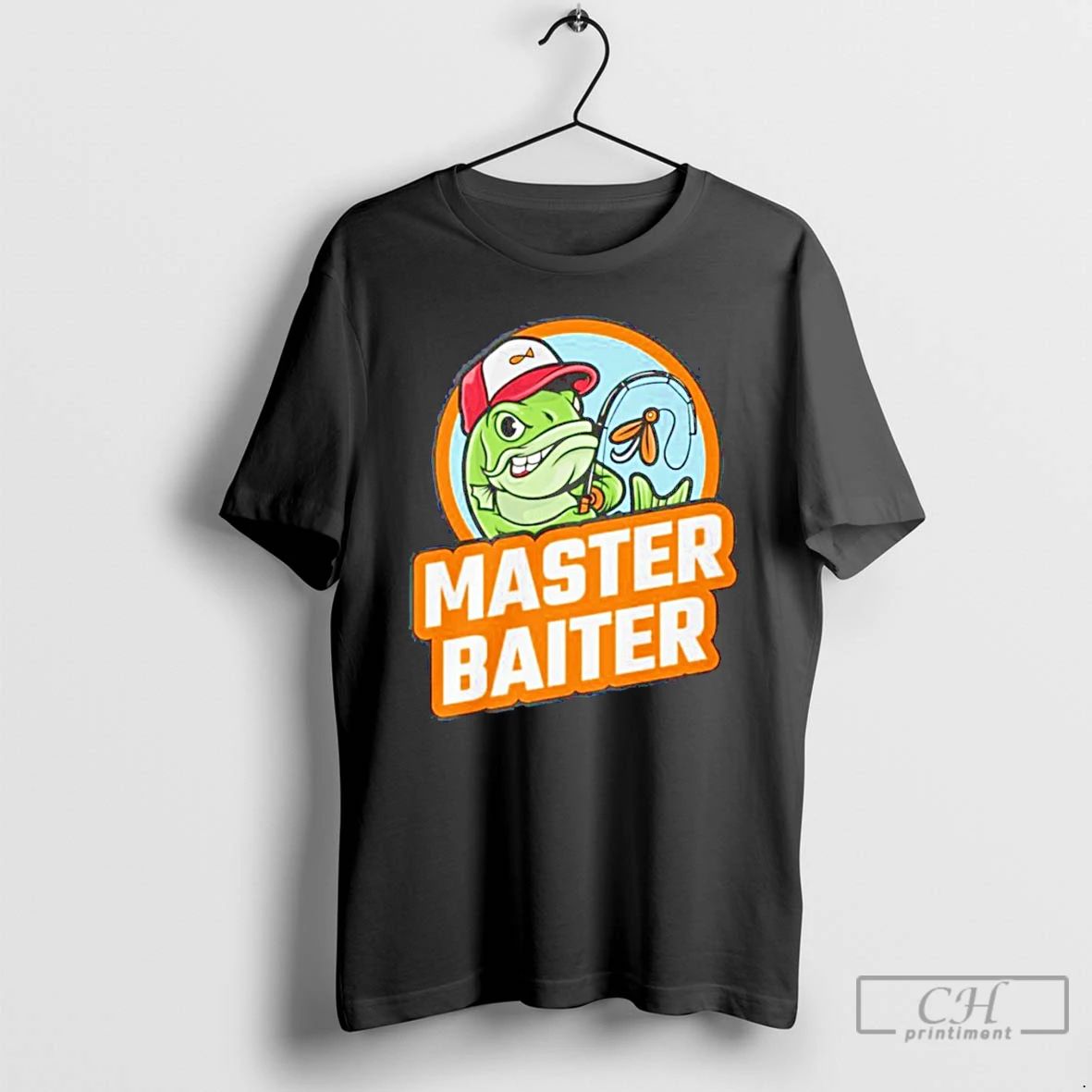 Premium Salmon Fishing Master Baiter Logo T Shirts