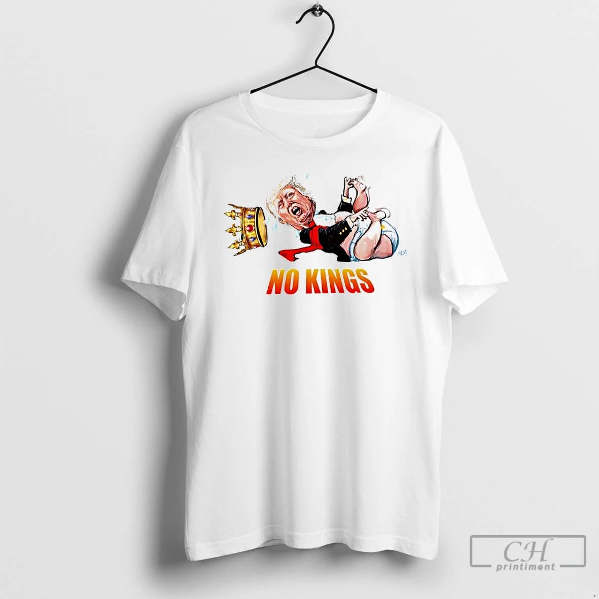 Classic Trump King Baby No Kings Caricature T Shirts