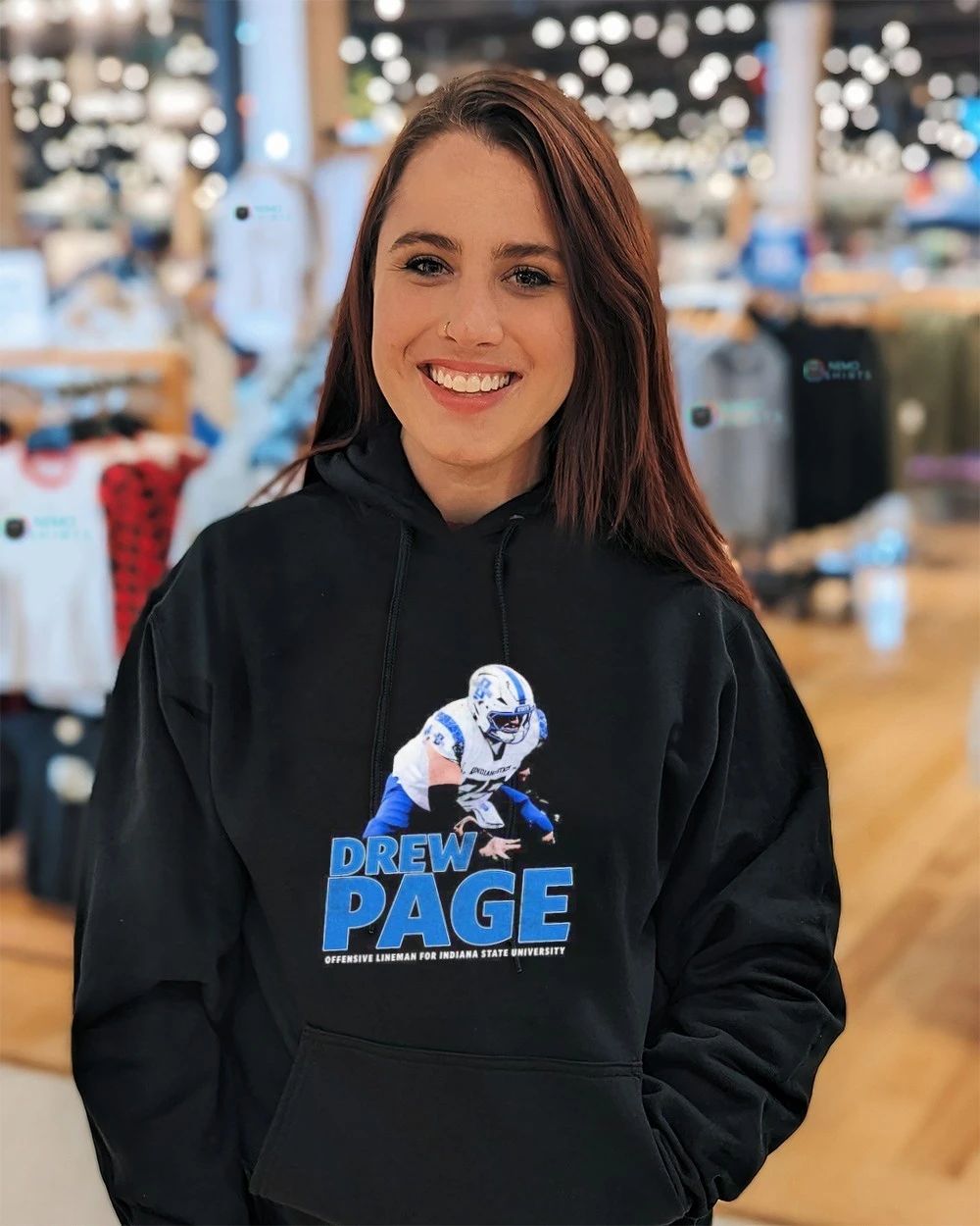 Drew Page Vintage Indiana State University Offensive Lineman shirt
