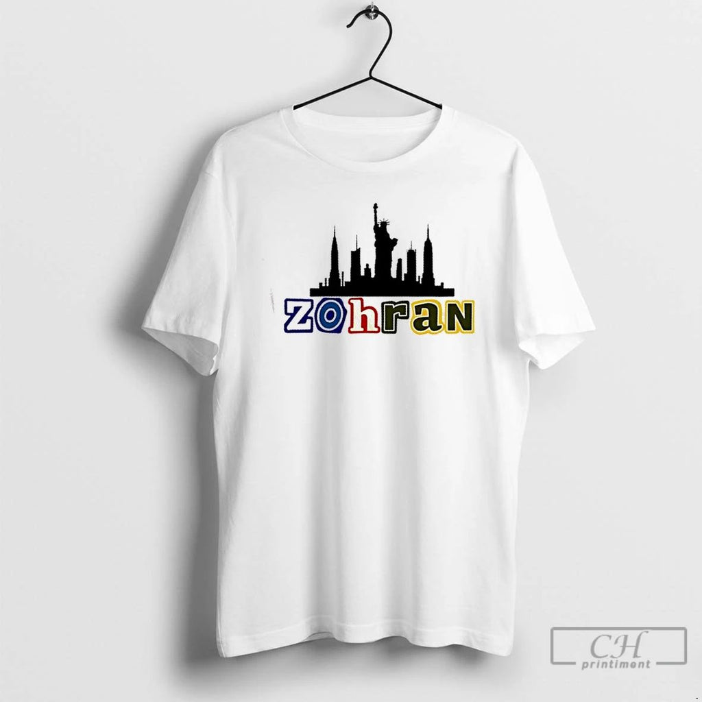 Classic Zohran Mamdani For New York Nyc Skyline T Shirts