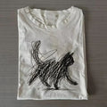 Abstract Cat Line Art Shirt | Minimalist Scribble Cat T-Shirt | Modern Sketch An