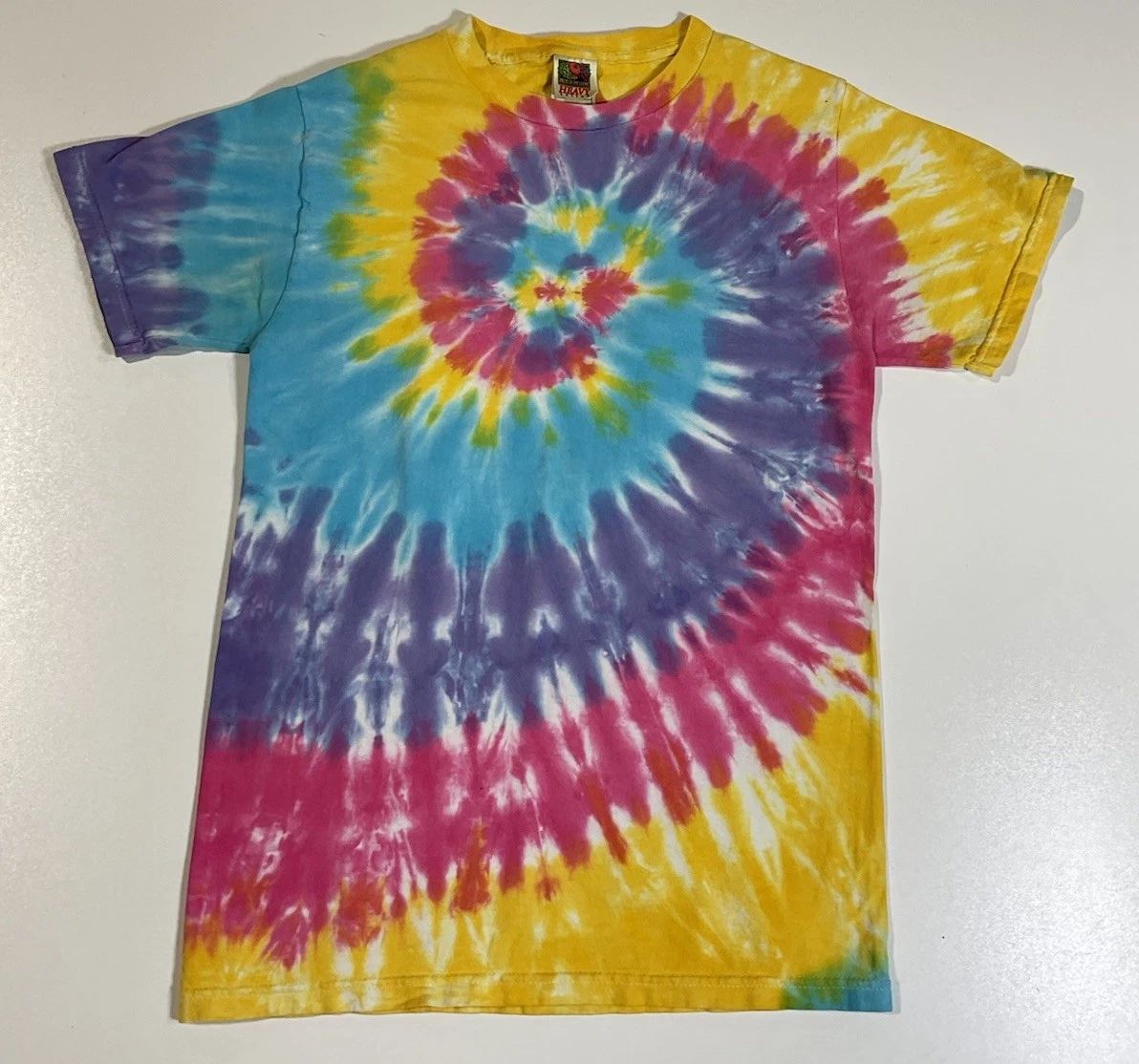 Vintage Fruit Of The Loom  T Shirt Sz S Hippie Boho Blank Classic 90s