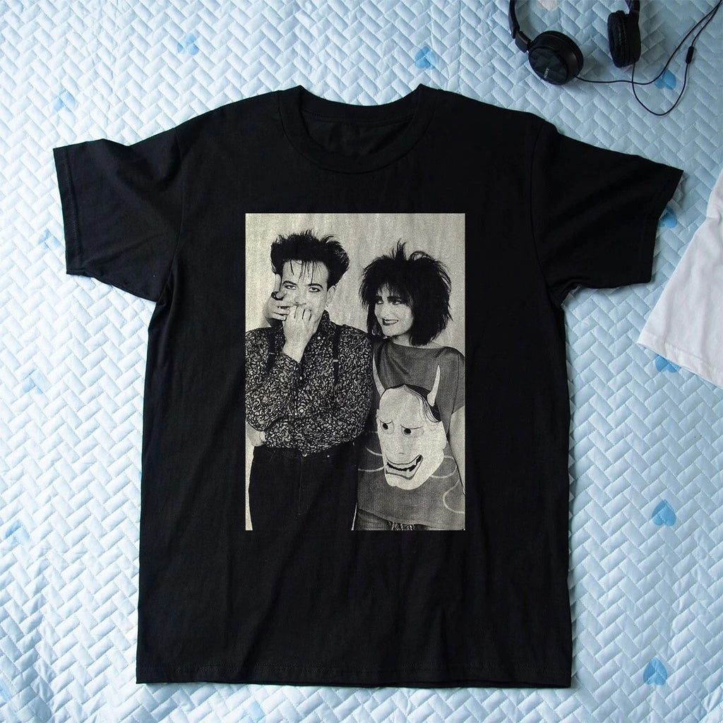 Robert Smith and Siouxsie Sioux - Goth - The Cure Black T-shirt Size S-5XL